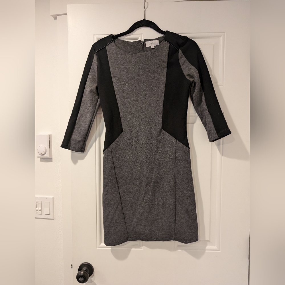 Gray and Black Women's Dress
